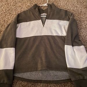 comfy jacket from Tjmaxx. army green and white.